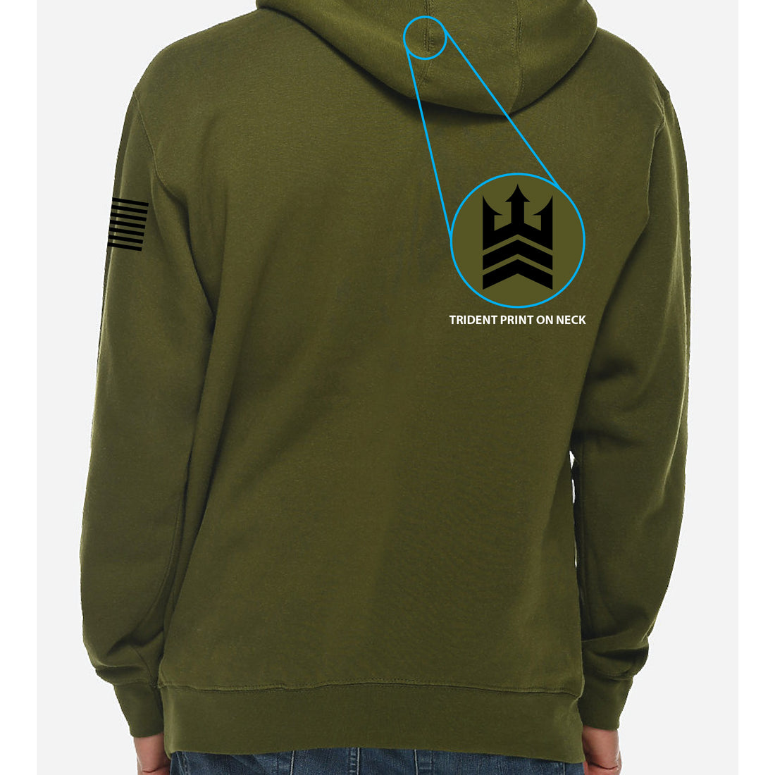 VL Medallion Pullover Hoodie - Military Green